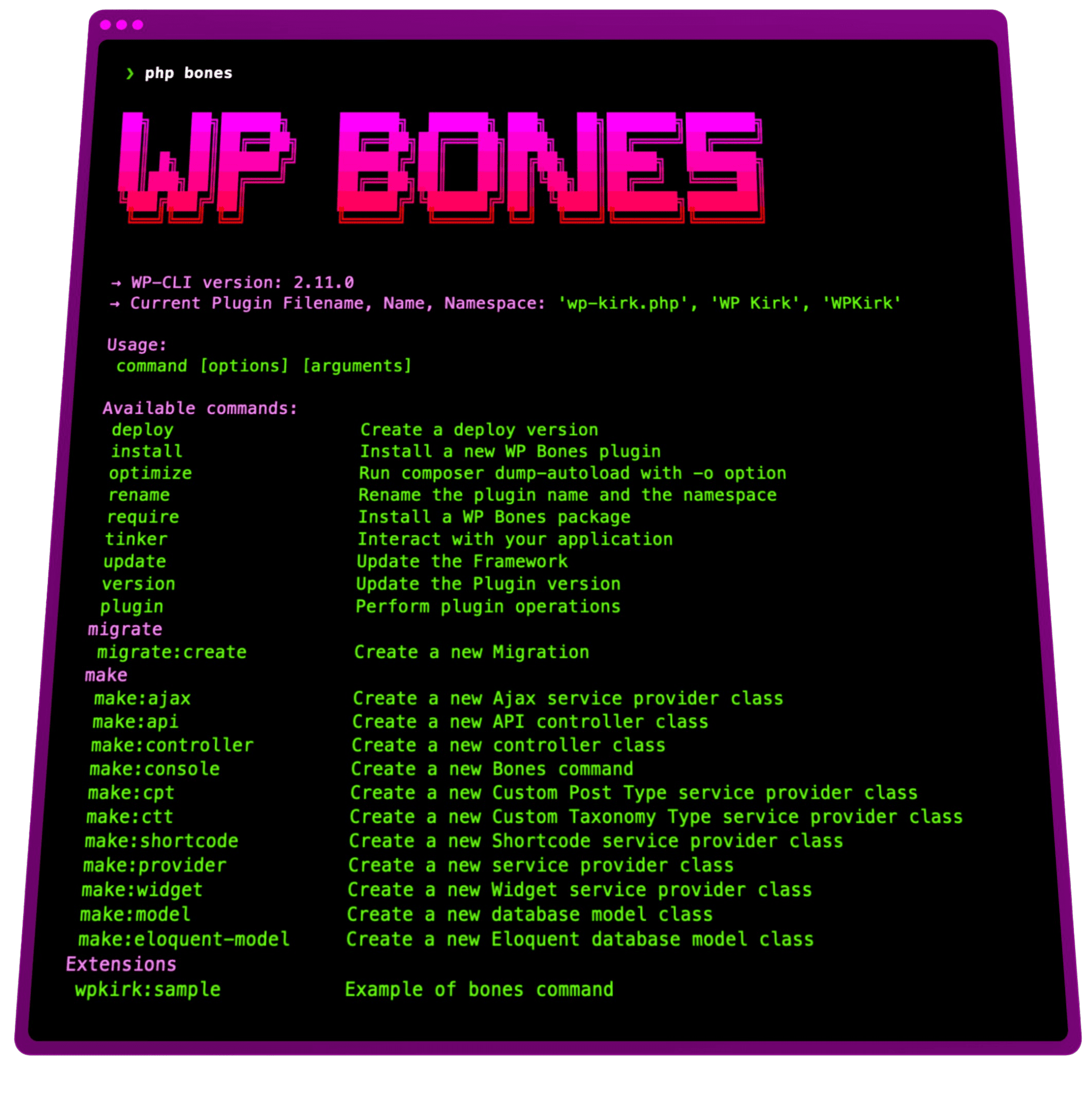 PHP Bones